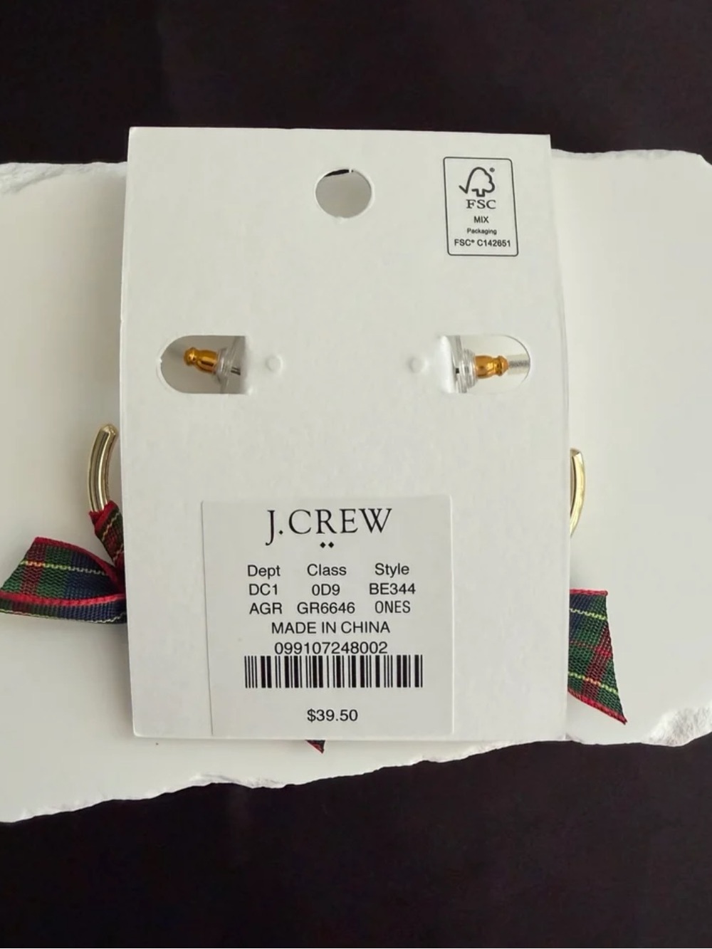 J. Crew Factory Ribbon Wrapped Hoops - Picture 3 of 10